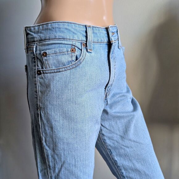 Vintage Y2K Levi's Jeans Low Rise Denim Stretch Light Wash Flare Stretch Size 11 - Picture 5 of 13